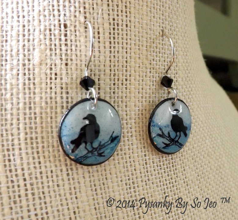 Two Crows Joy Pysanky Jewelry by So Jeo